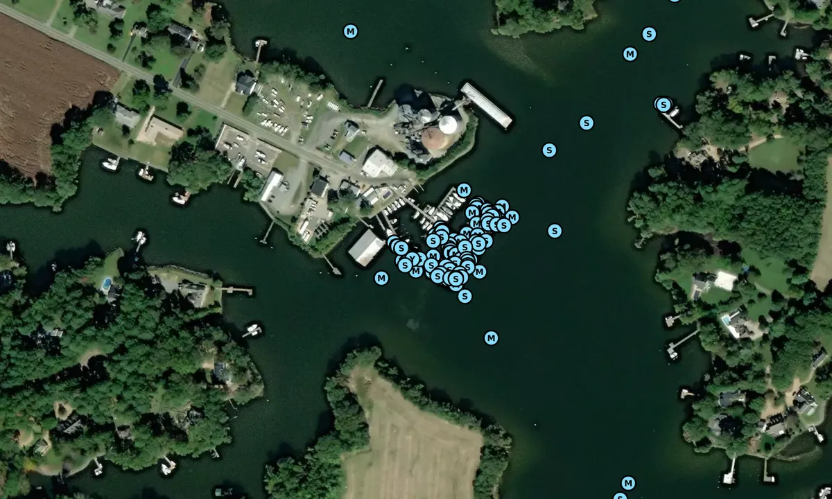 Satelite image of Chesapeake Boat Basin