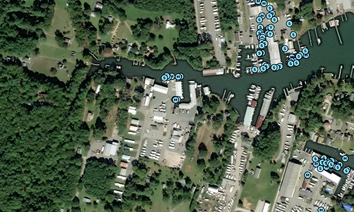 Satelite image of Chesapeake Cove Marina