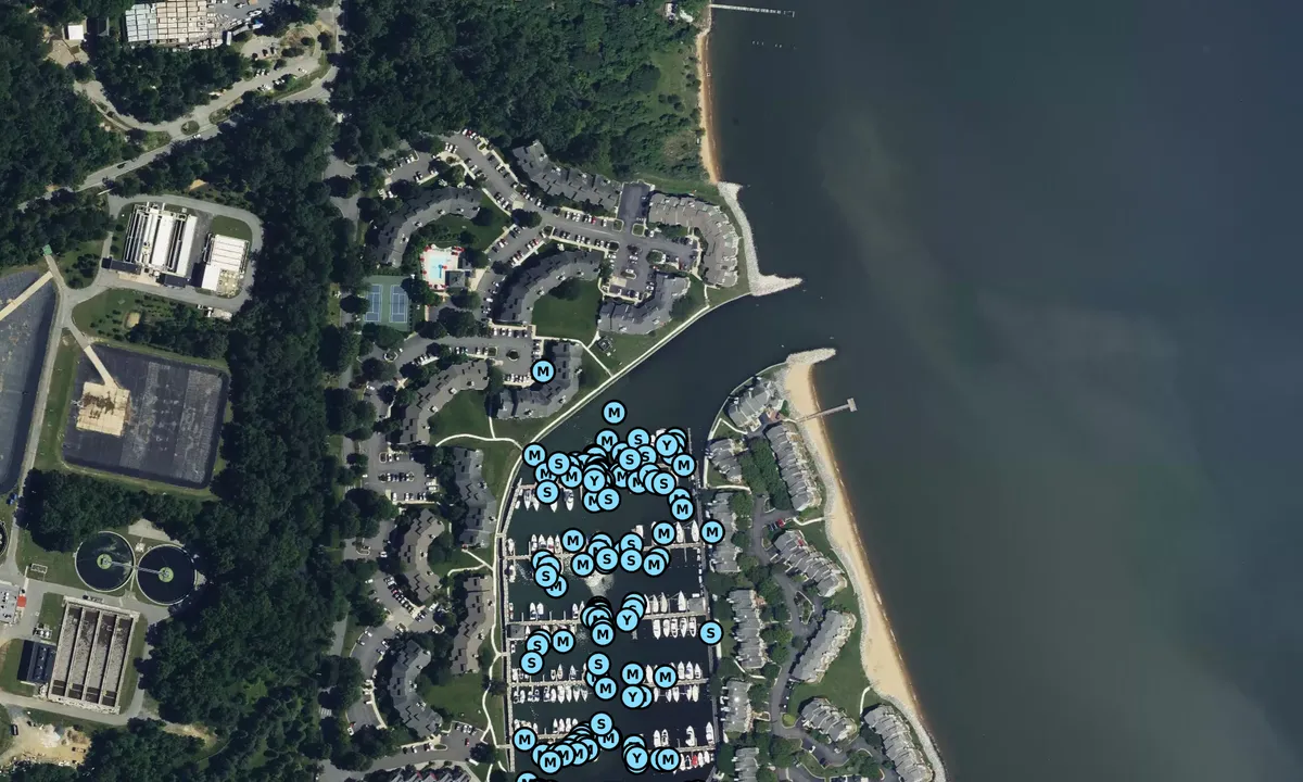 Satelite image of Chesapeake Harbour Marina