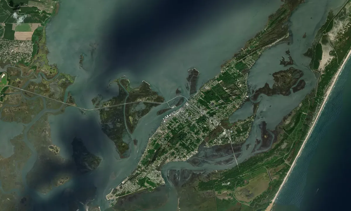 Flyfoto av Chincoteague Robert N. Reed Park