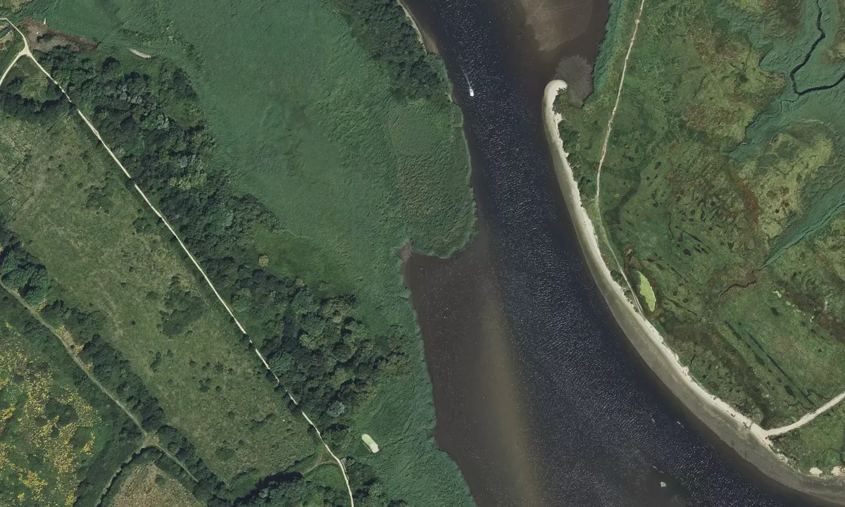 Satelite image of Christchurch channel
