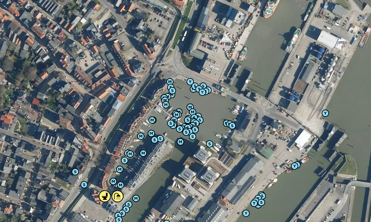 Satelite image of City Marina Cuxhaven