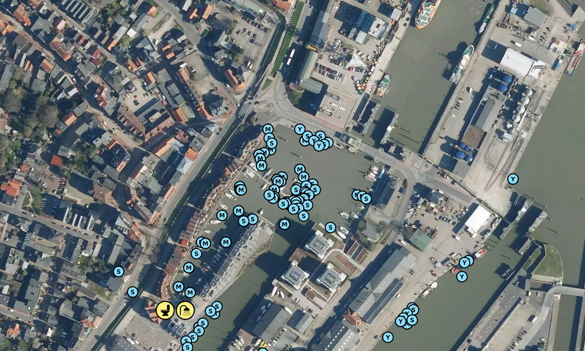 Satelite image of City Marina Cuxhaven