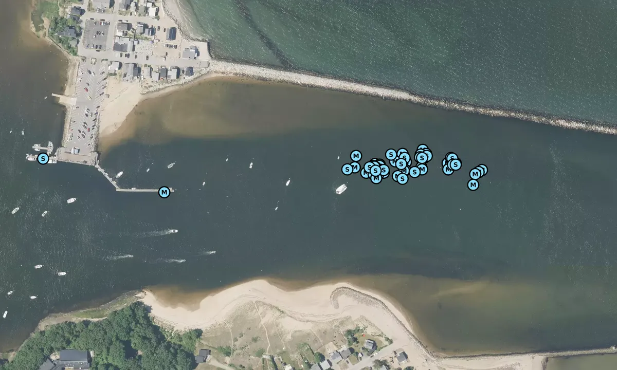Satelite image of City of Saco (moorings)