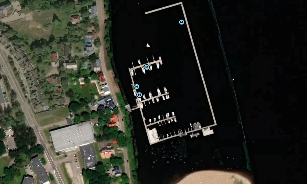 Satelite image of City Yacht Club Marina in Riga