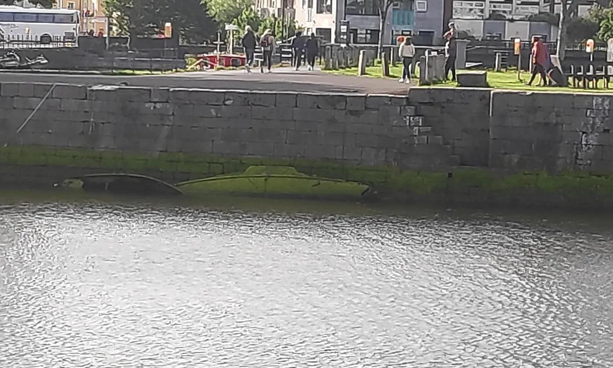 Claddagh: This is what happens When you tie up and do not allow for tidal movements.This is what you might call a project boat.