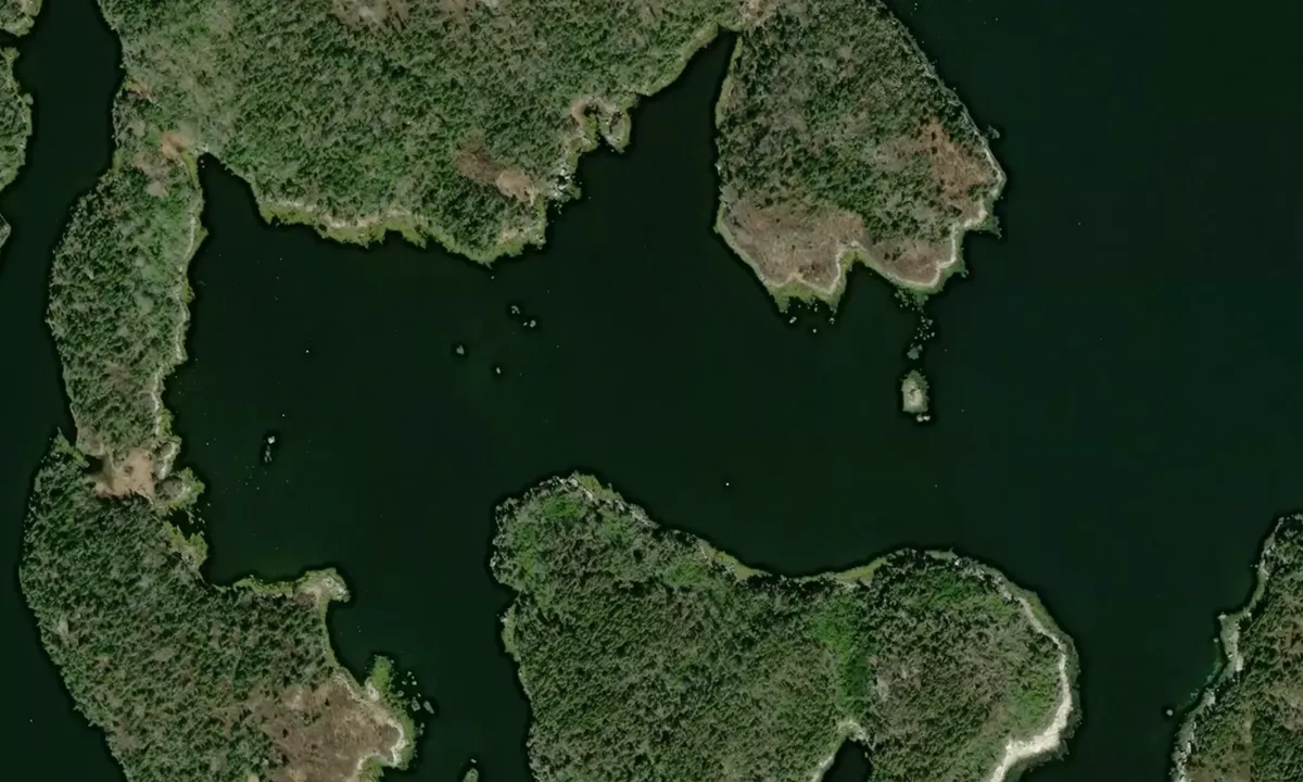 Flyfoto av Clarke Island