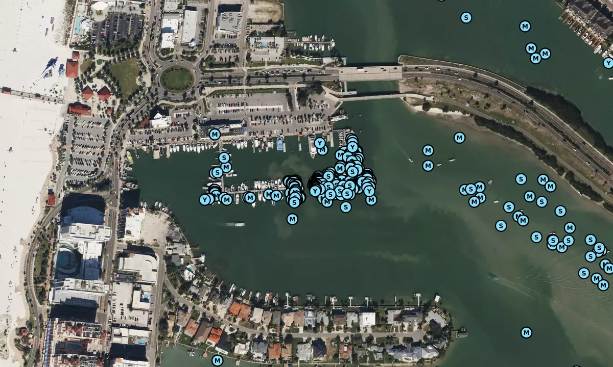 Satelite image of Clearwater Beach Marina