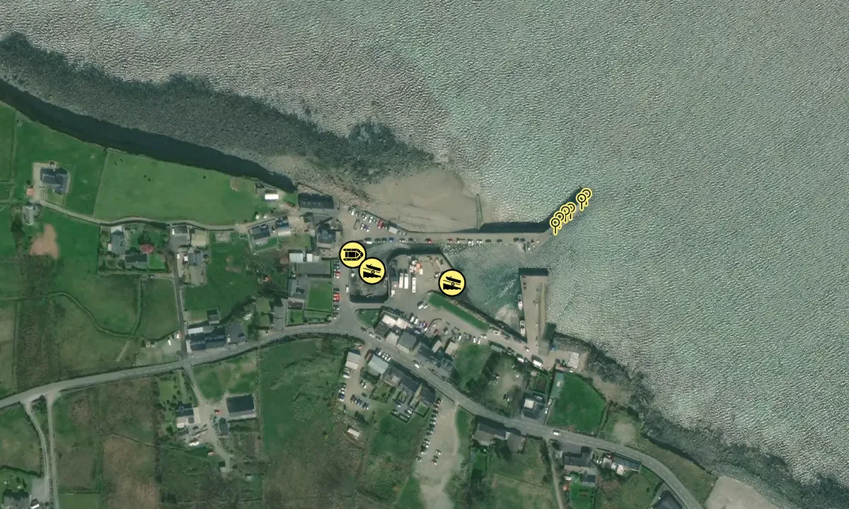 Satelite image of Cleggan Pier