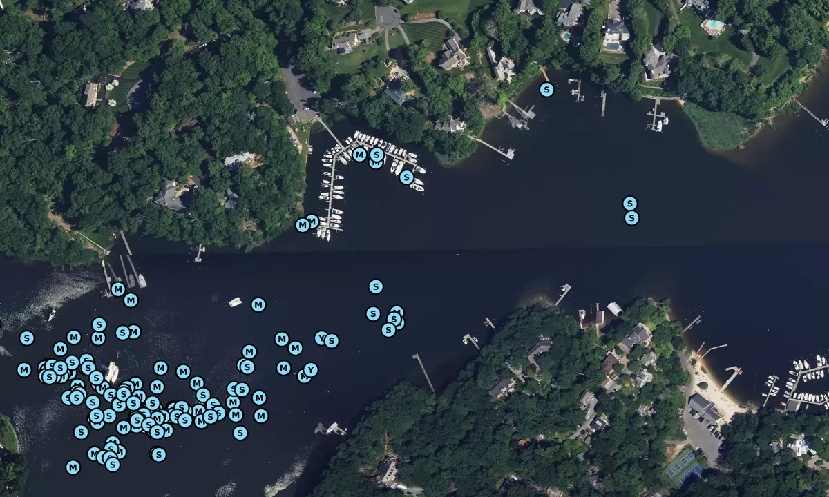 Satelite image of Clements Creek - Navy Mooring