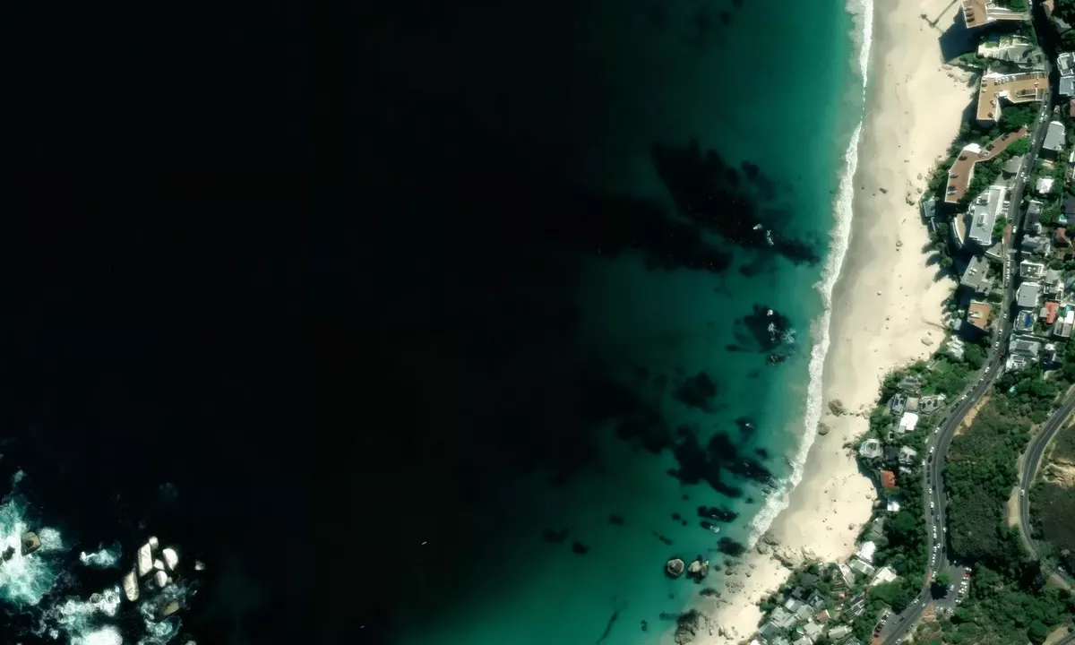 Satelite image of Clifton Beach - Cape Town