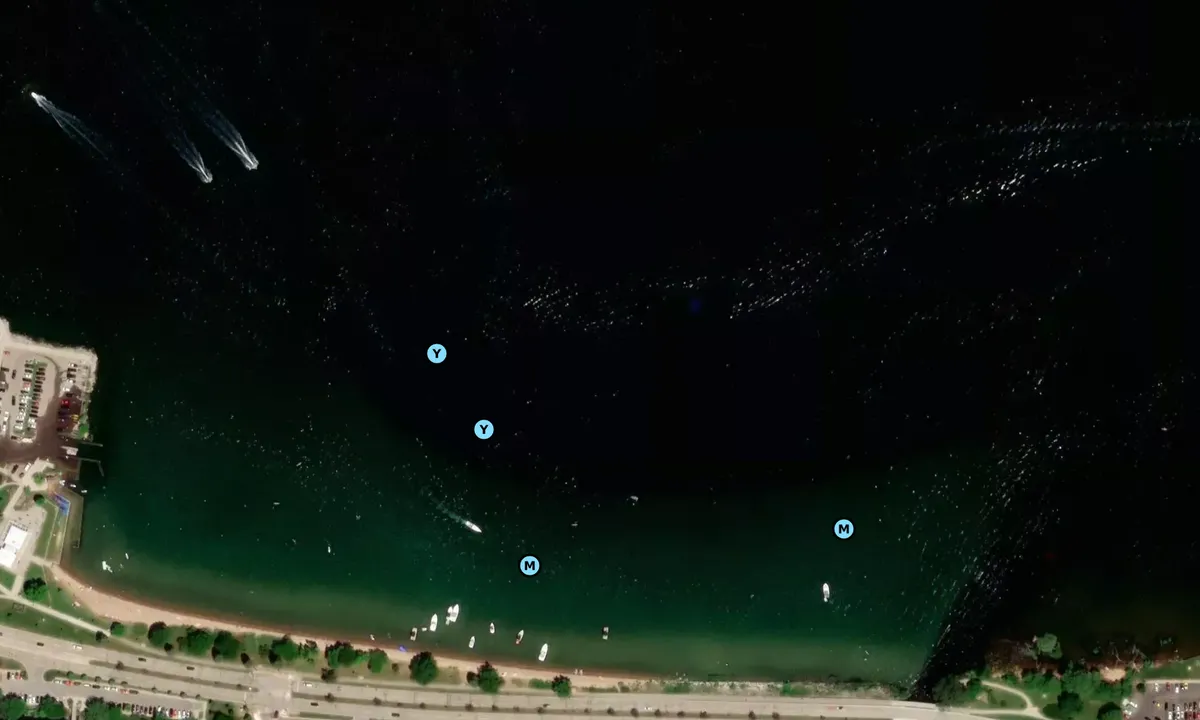Satelite image of Clinch Beach