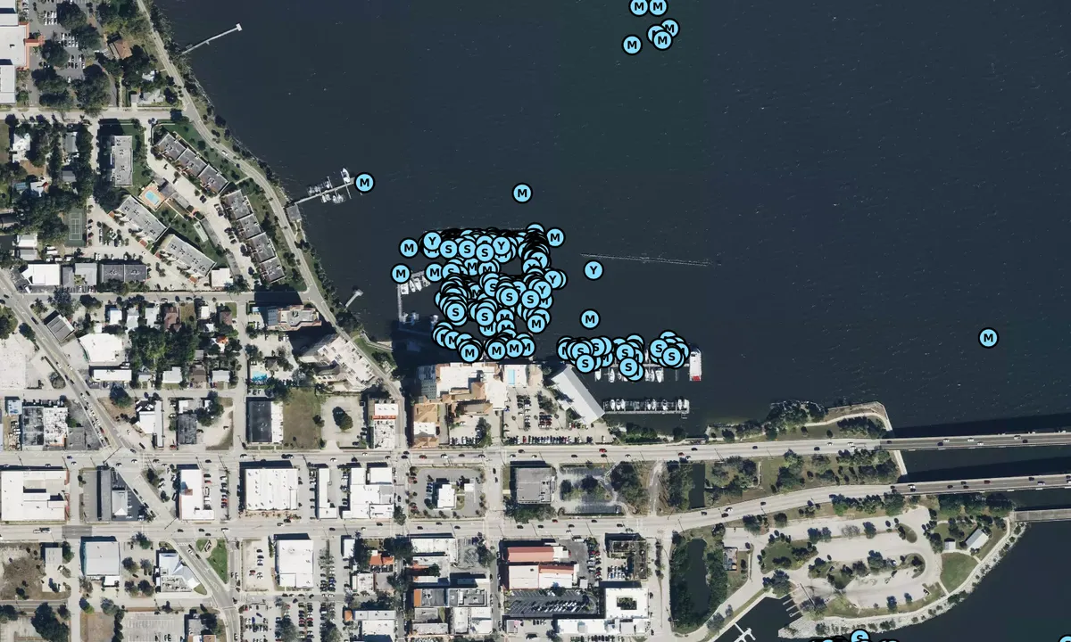 Satelite image of Cocoa Village Marina - Brevard
