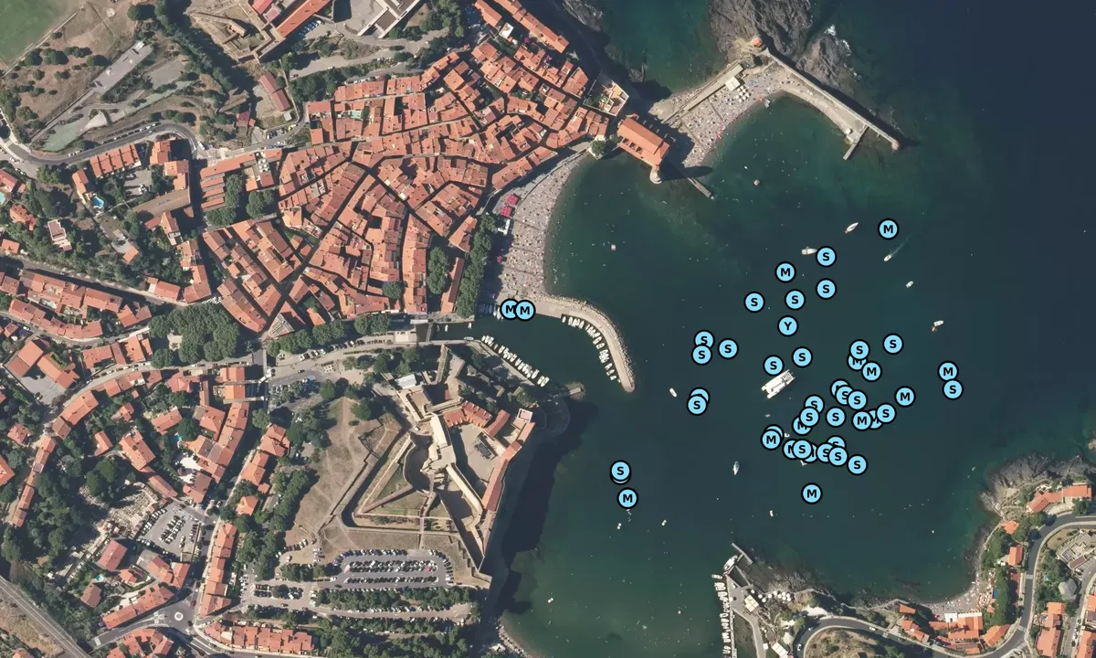 Satelite image of Collioure Marina