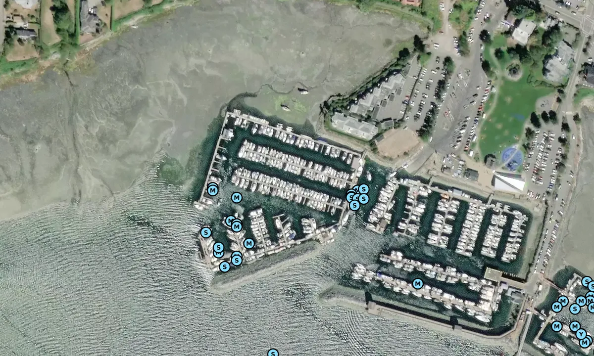 Satelite image of Comox Valley Marina