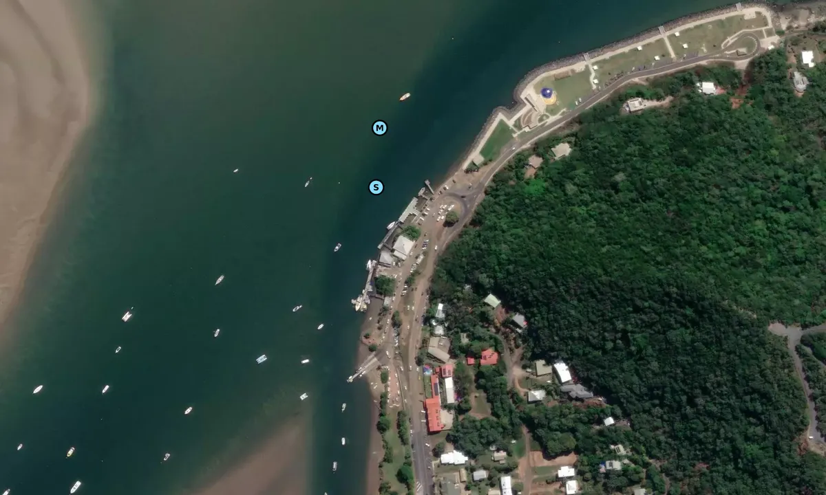 Satelite image of Cooktown anchorage