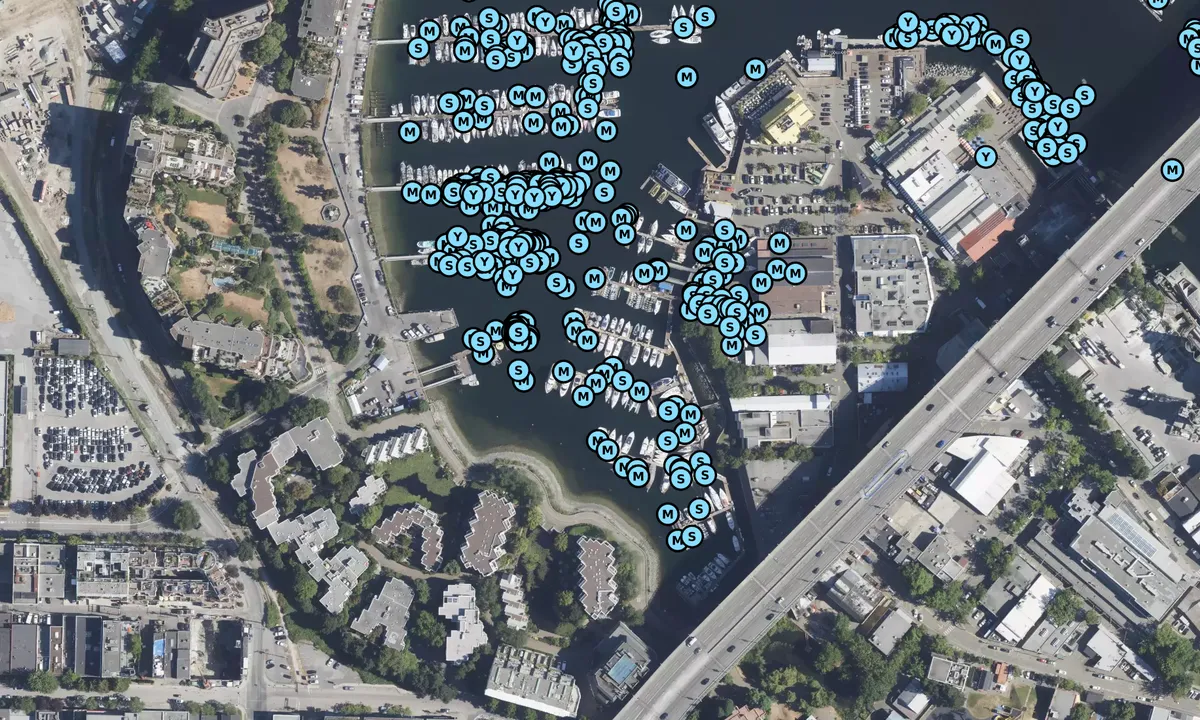Satelite image of Cooper Boating Centre