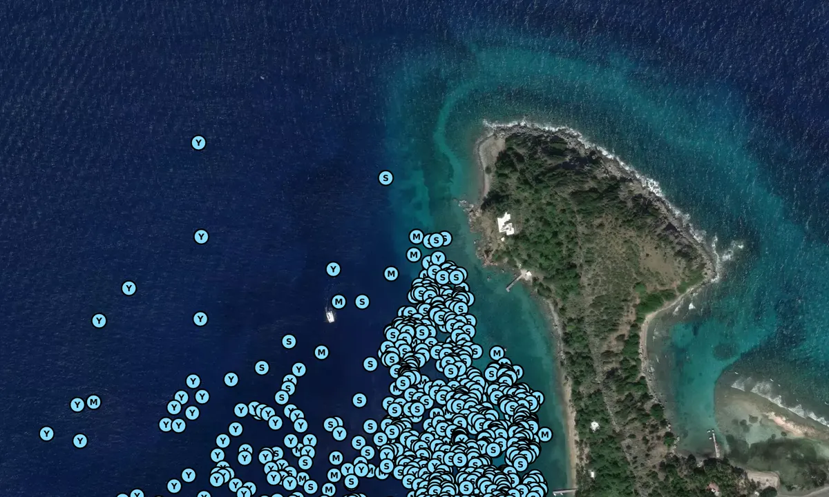 Satelite image of Cooper Island North