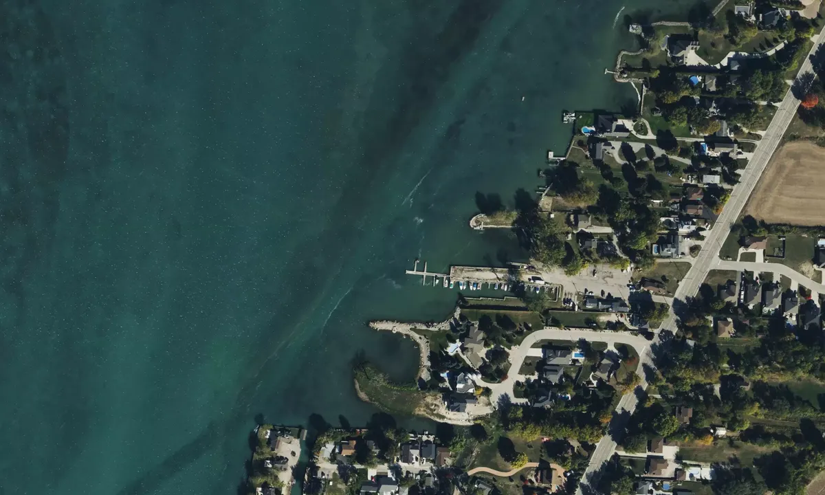 Satelite image of Cooper's Marina - Amherstburg