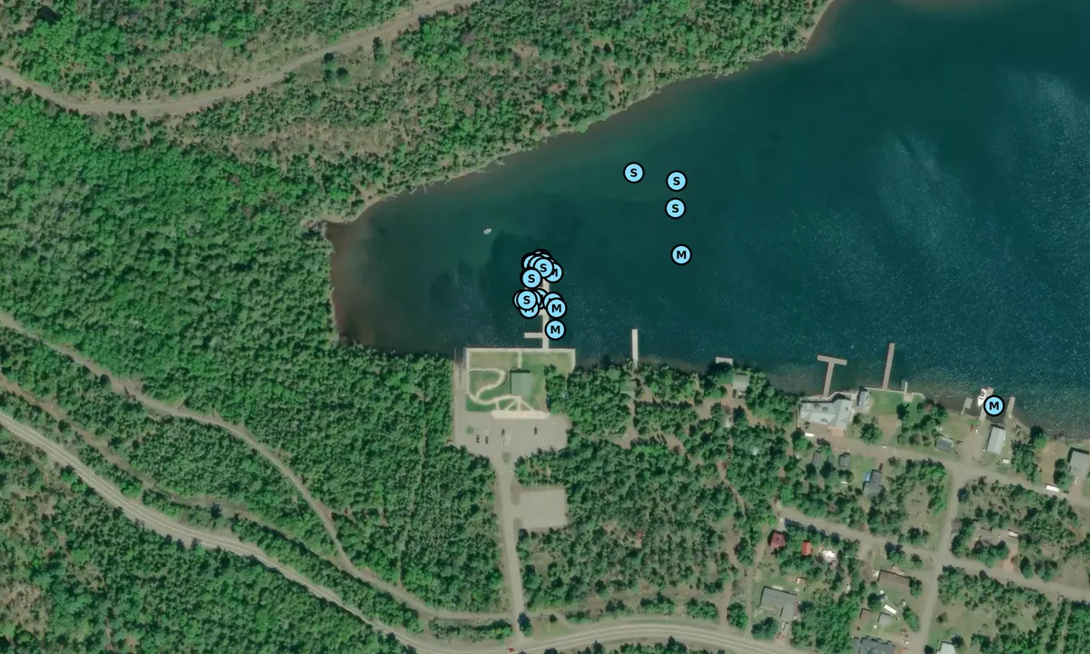Satelite image of Copper Harbor Marina and Public Docks