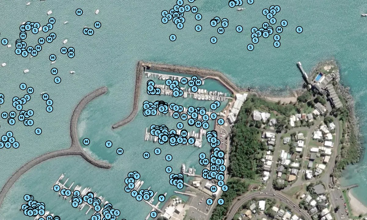 Satelite image of Coral Sea Marina