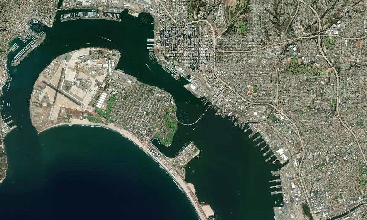 Flyfoto av Coronado Mooring Area