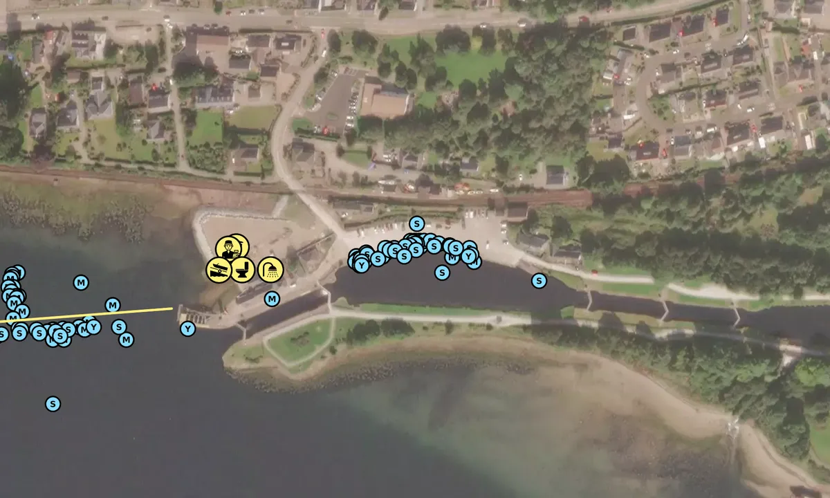 Satelite image of Corpach Basin