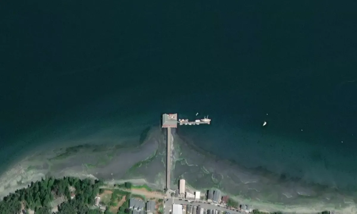 Flyfoto av Coupeville Wharf