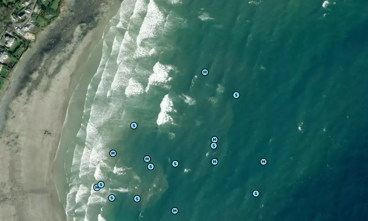 Satelite image of Coverack Cove