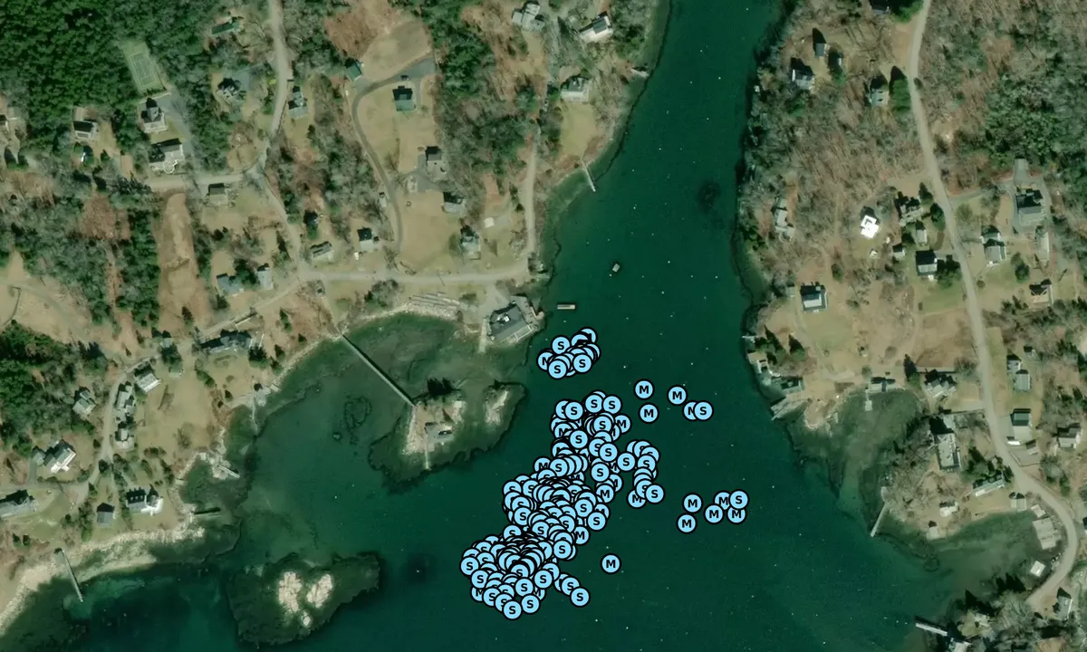 Satelite image of Coveside Inn and Marina