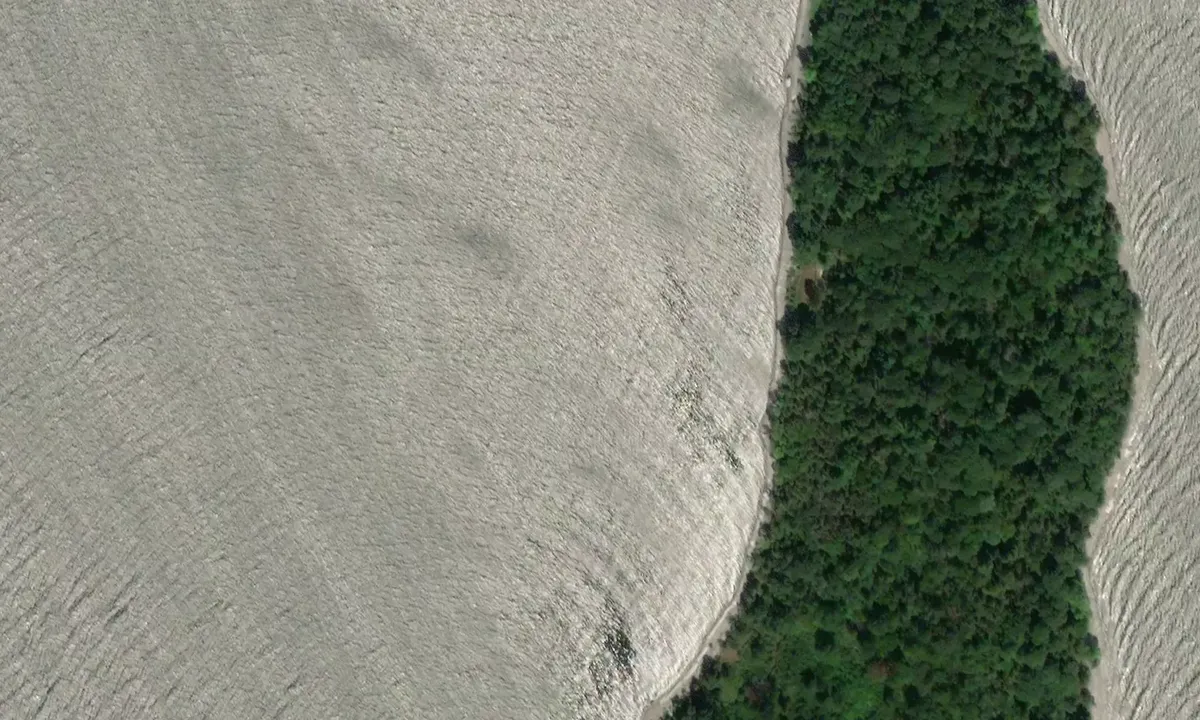 Satelite image of Crab Island