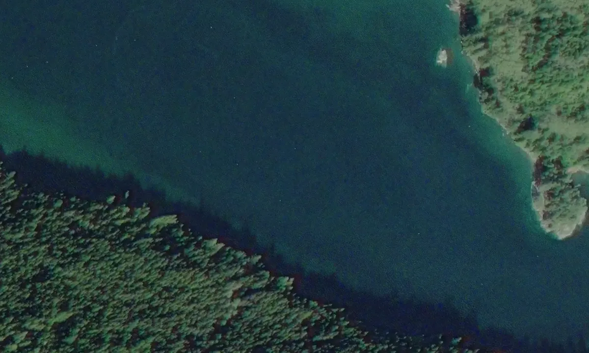 Satelite image of Cracroft Inlet
