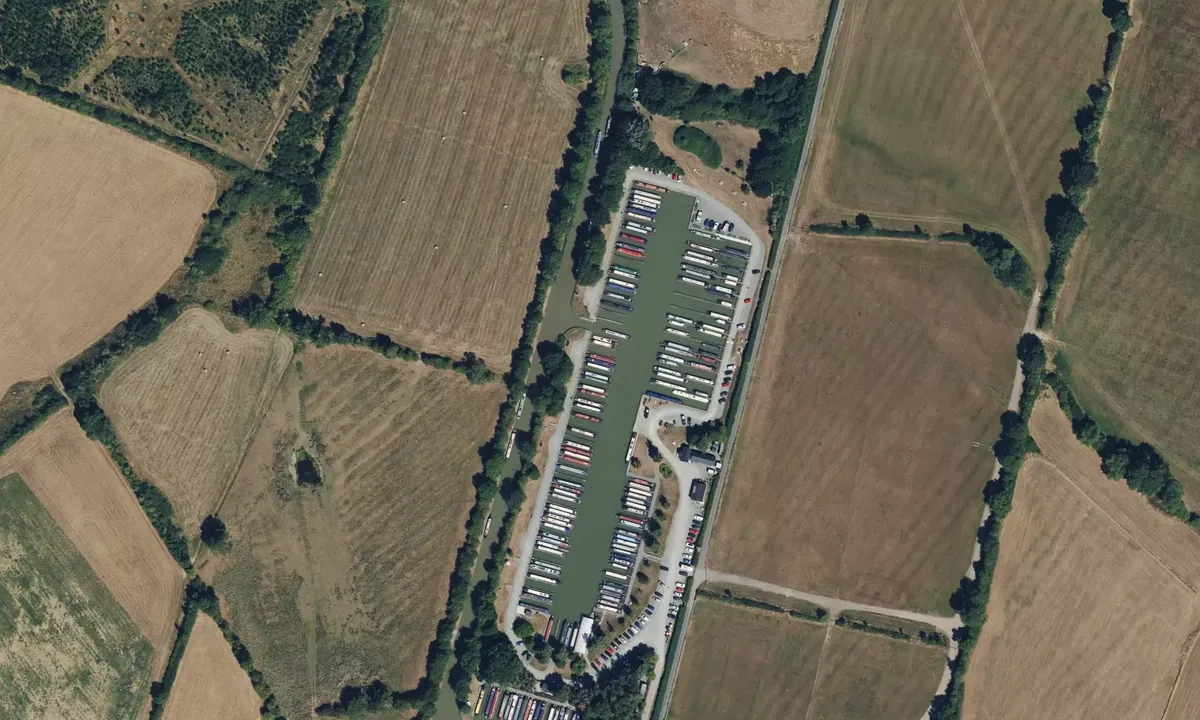 Satelite image of Crick Marina