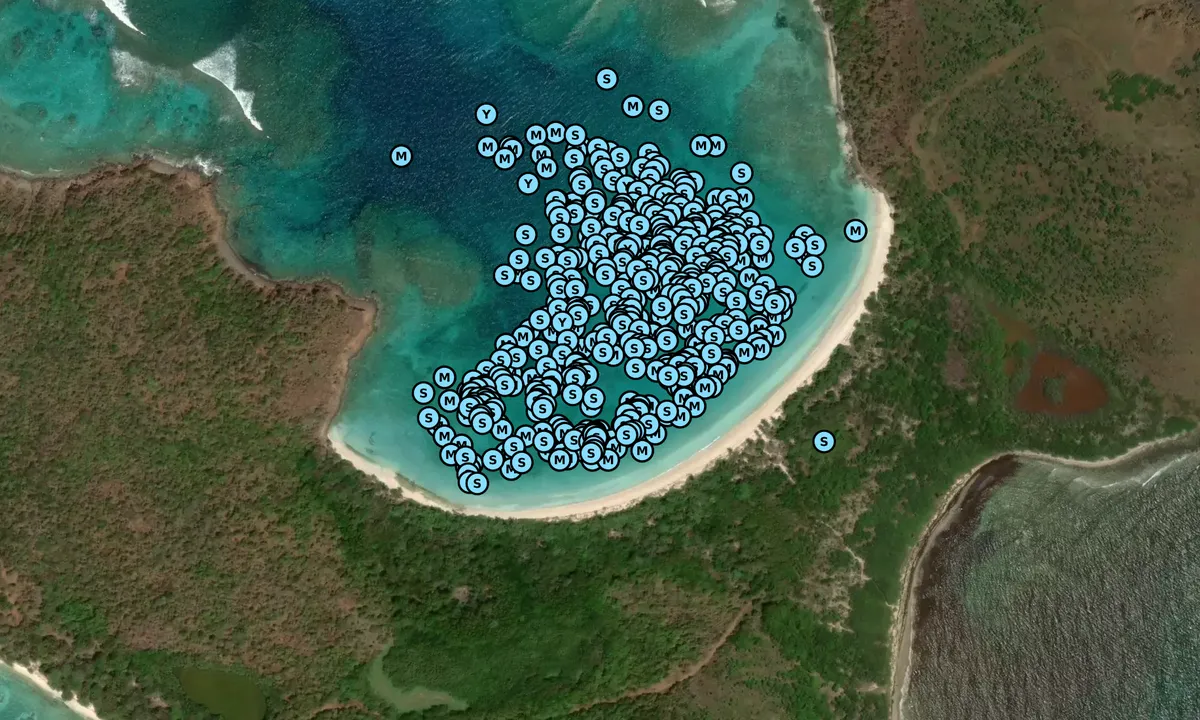 Satelite image of Culebrita Island