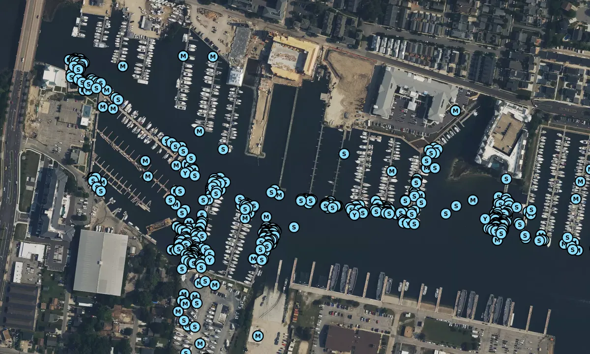 Satelite image of Cutty Sark Marina