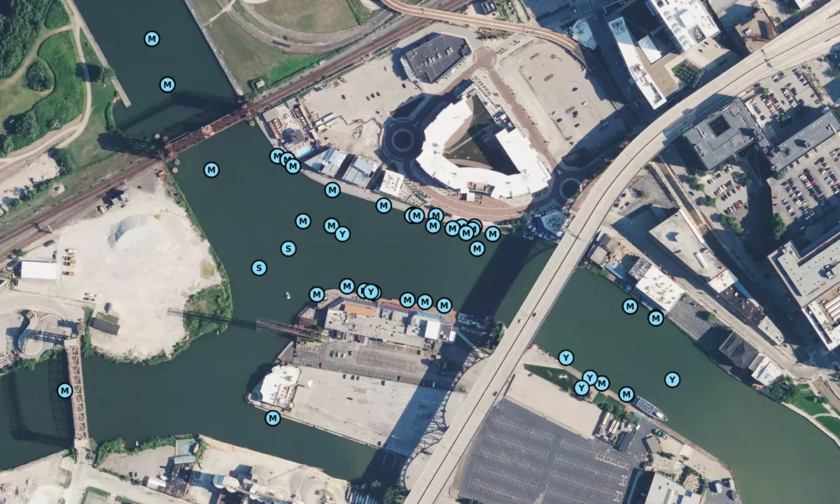 Satelite image of Cuyahoga River