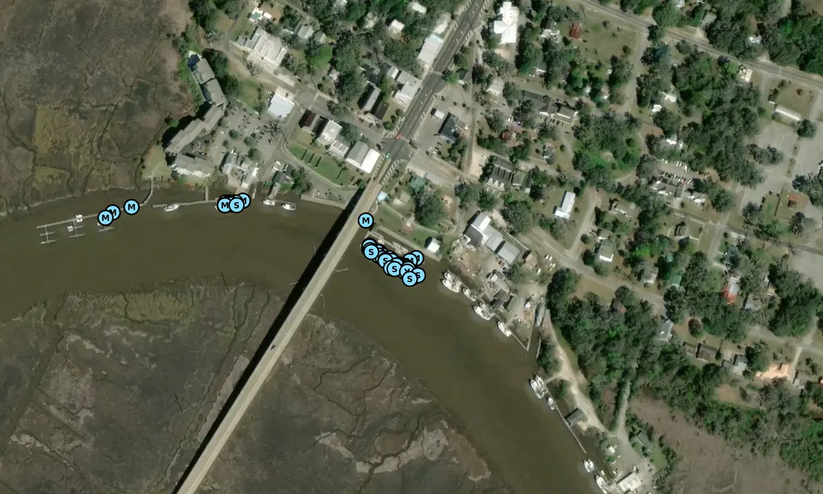 Satelite image of Darien River Waterfront Park & Docks - no overnigh