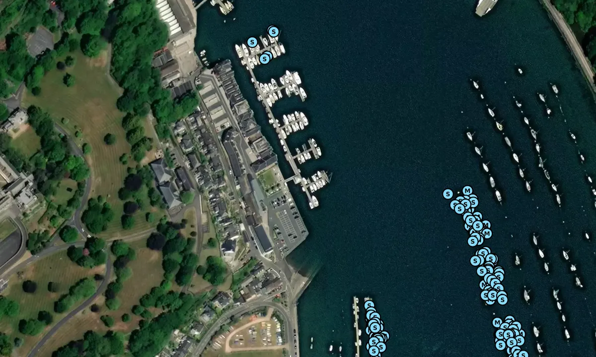 Satelite image of Dart Marina Yacht Harbour - Dartmouth