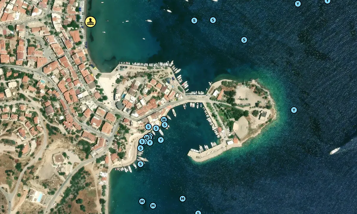 Satelite image of Datca Town Quay