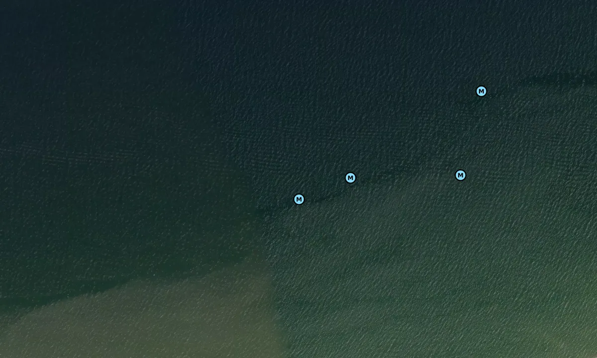 Satelite image of Dauphin Island Breakwater
