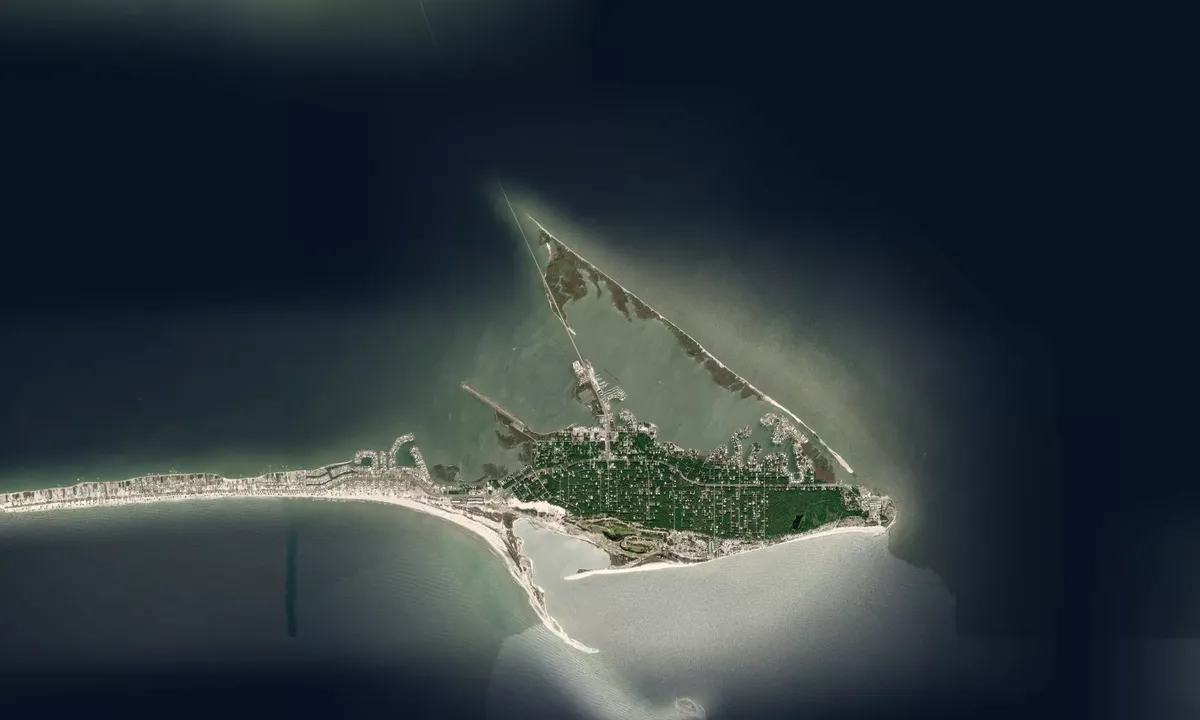 Flyfoto av Dauphin Island Marina