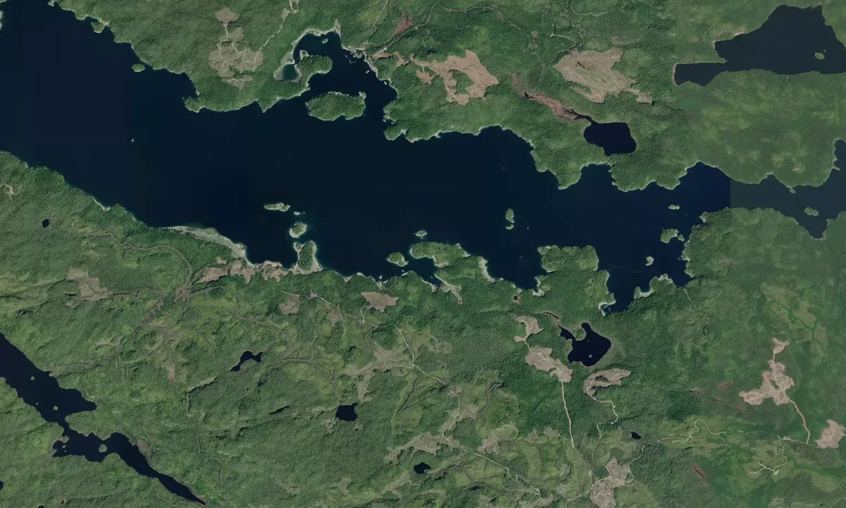 Flyfoto av Davis Bay
