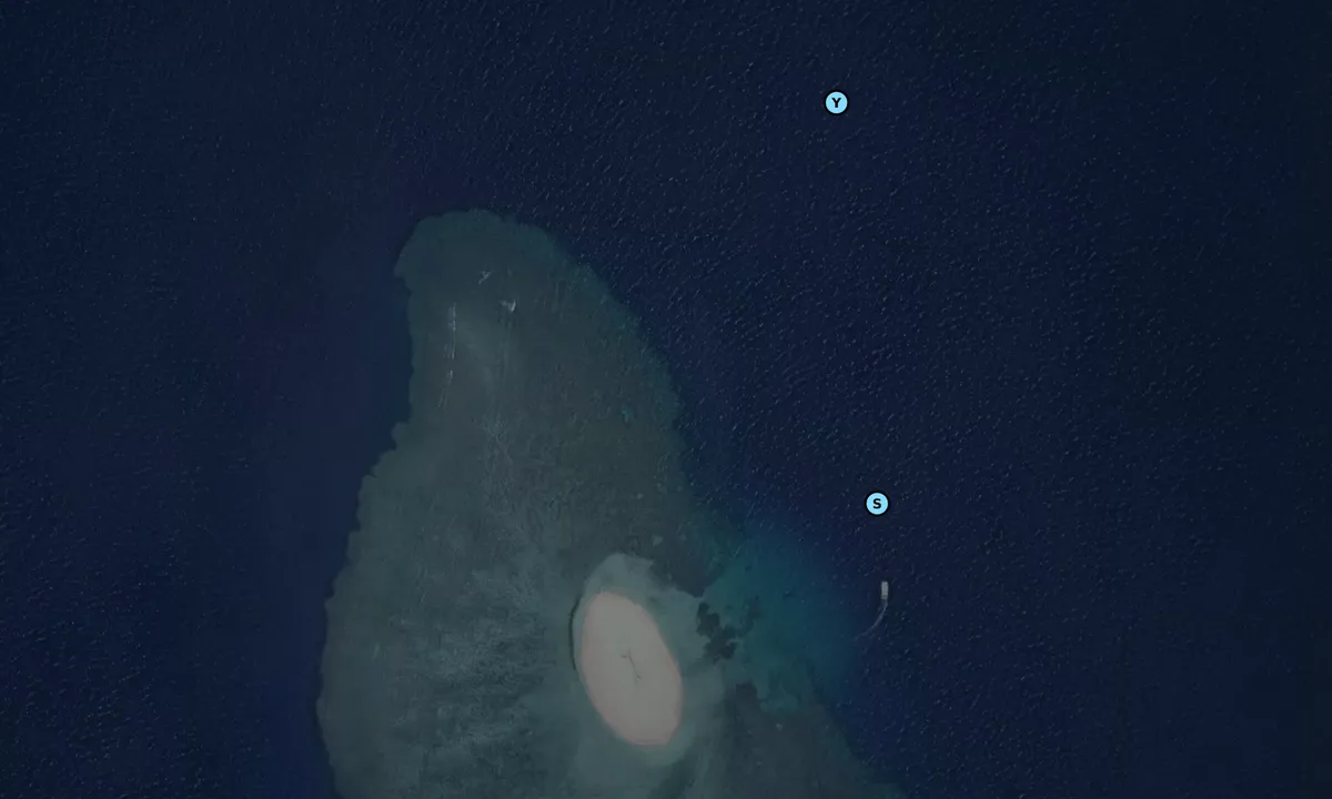 Satelite image of Day Stop On Sand Bar