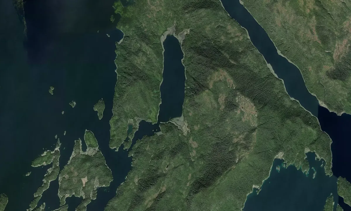 Flyfoto av De Groff Bay