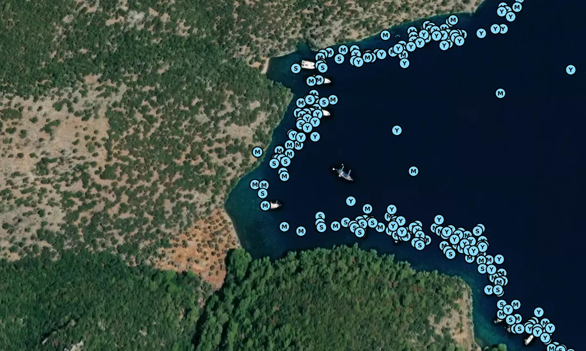Satelite image of Deep Bay Anchorage