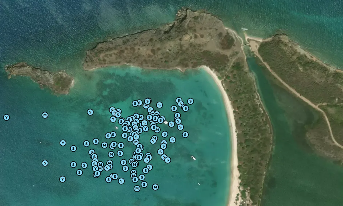 Satelite image of Deep Bay - Five Islands village