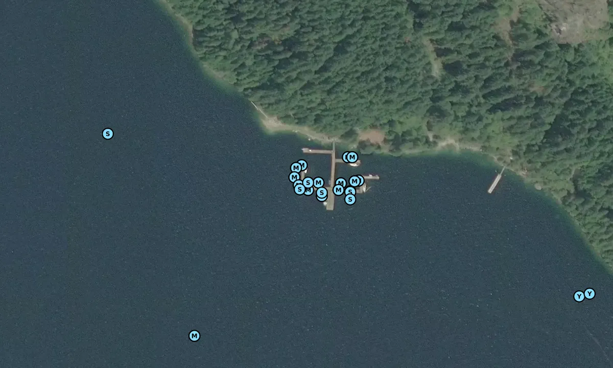 Satelite image of Deep Cove Yacht Club Outstation