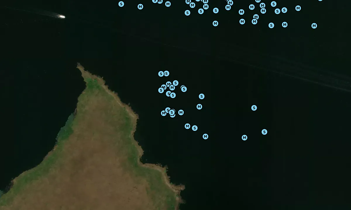 Satelite image of Deep Point (south)