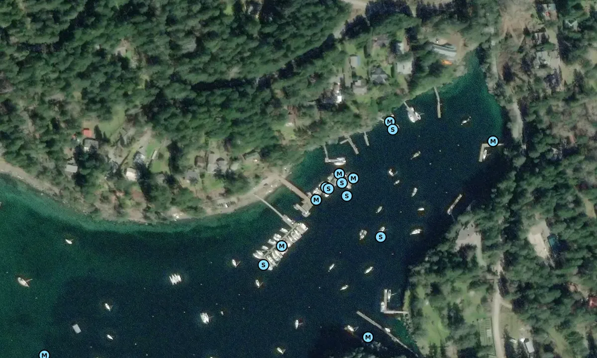 Satelite image of Degnen Bay Government Wharf 1