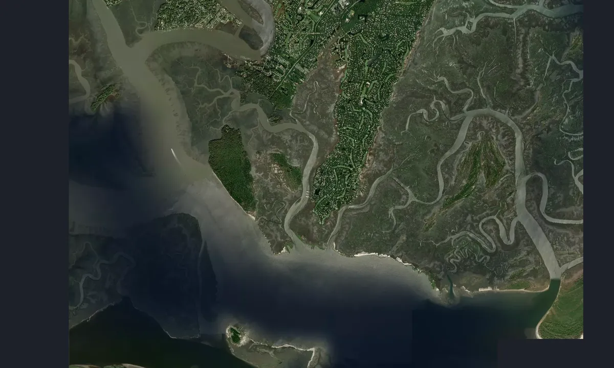 Flyfoto av Delegal Creek Marina - Skidaway Island